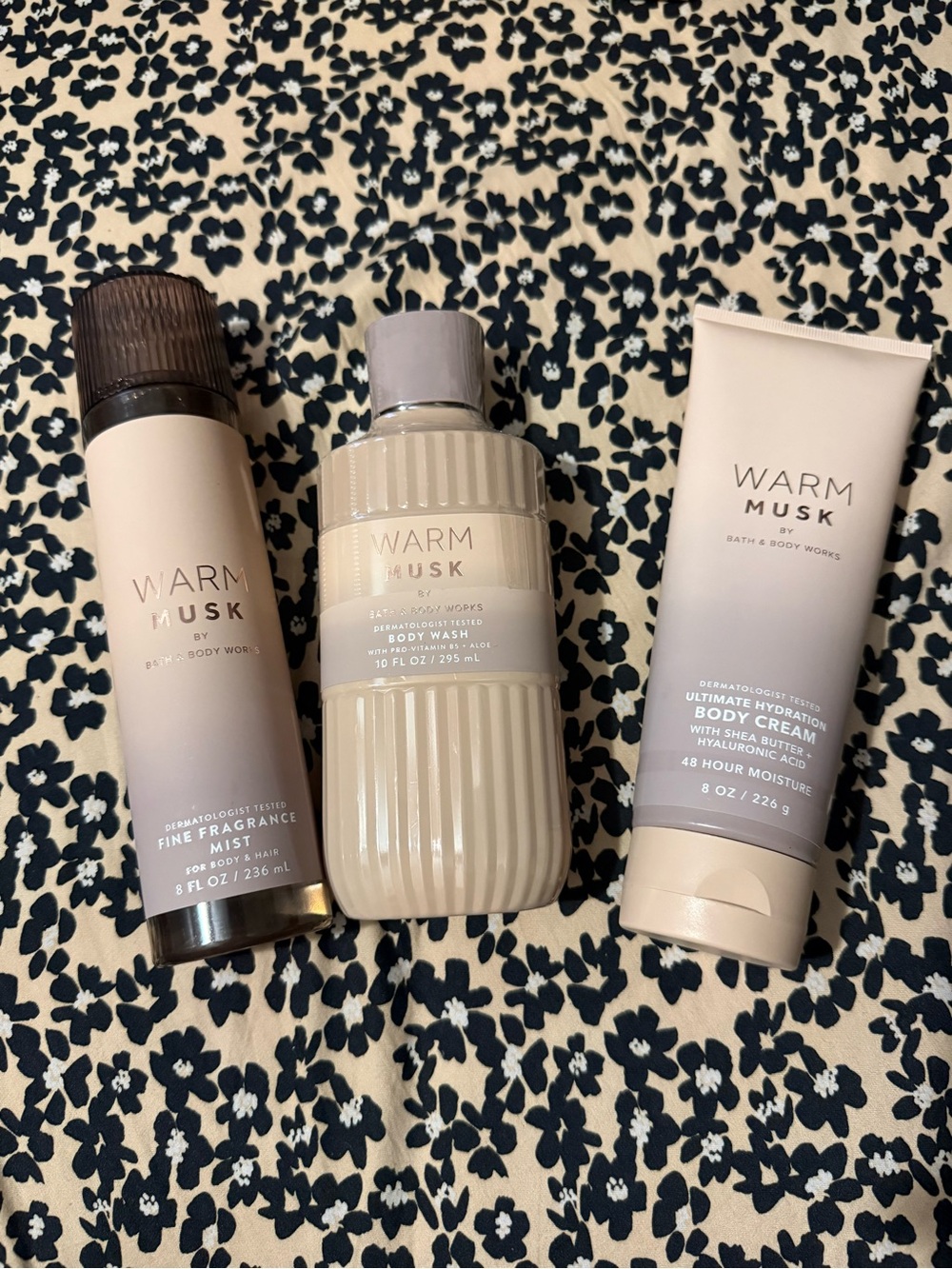 Bath & Body Works Warm Musk Body Care Trio - Beige, Cream, Brown